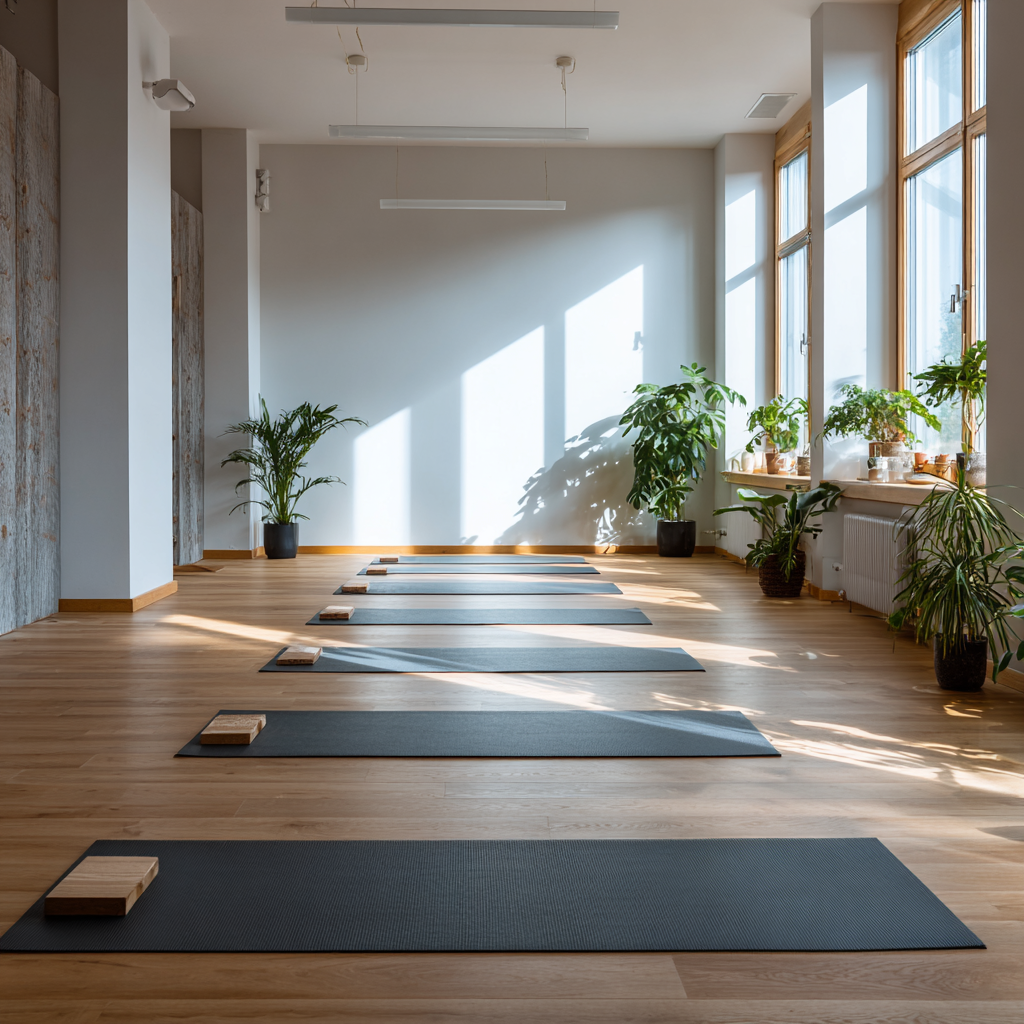 Жінка практикує йогу на заході сонця